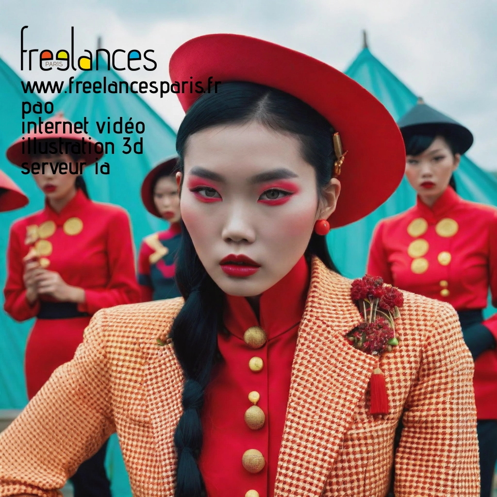 Pao mise en page internet vidéo illustration 3d serveur IA générative AI freelance paris studio de création magazines lhglv830